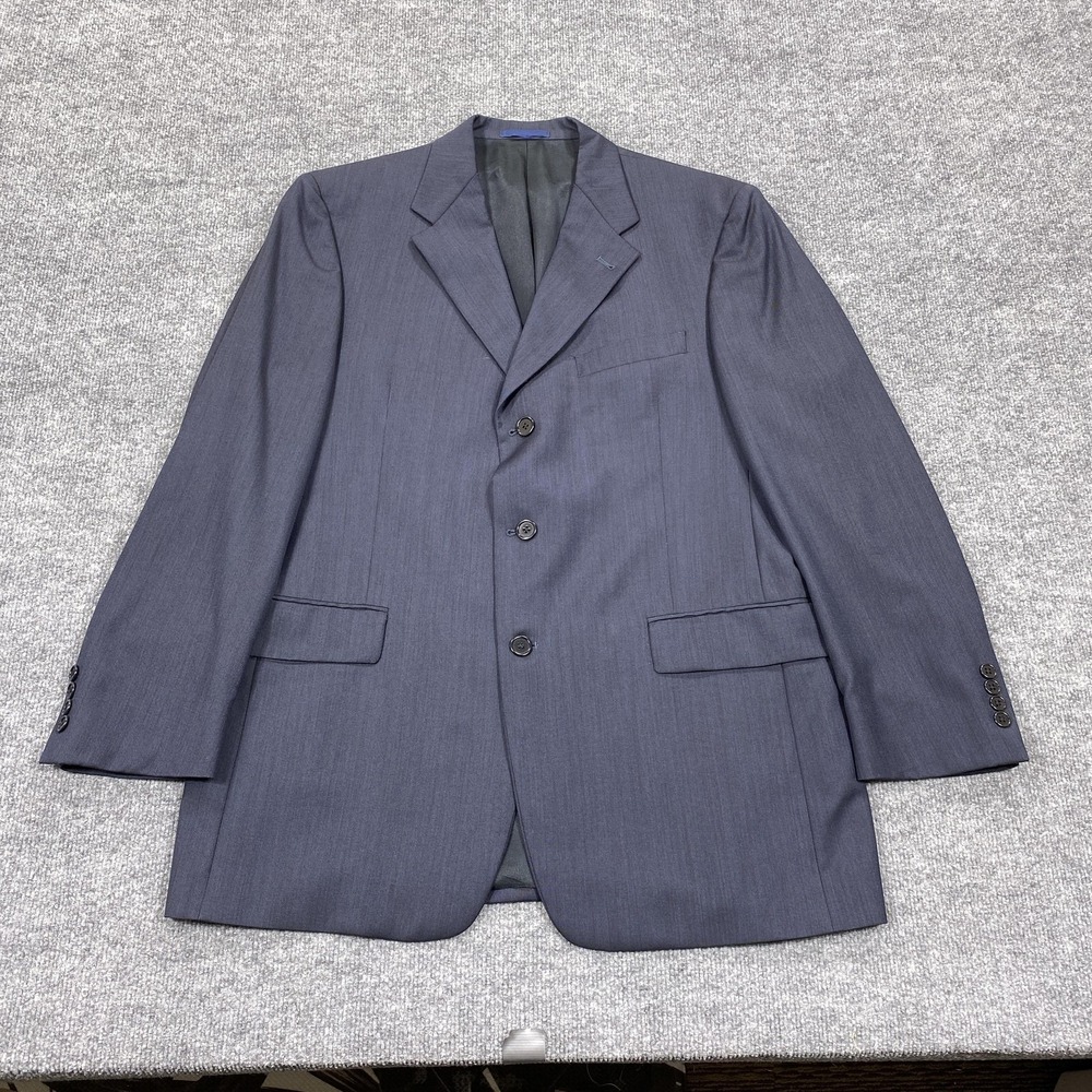 Daniel Cremieux Loro Piana Suit Jacket Mens 42 Blue Wool Blazer